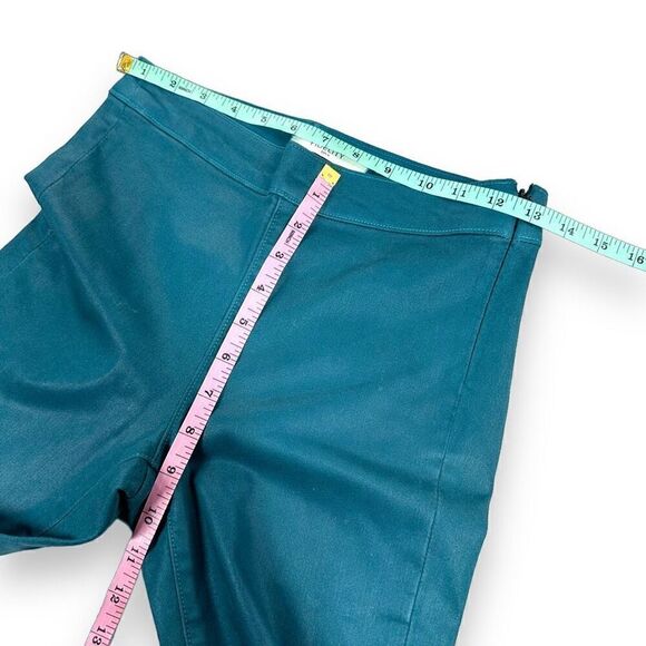 Fidelity Denim Pants Women’s Size 24 Teal Flat‎ Front Side Zip Cropped Pants - Picture 7 of 9